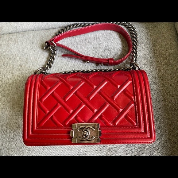 CHANEL Handbags - SOLD Chanel old medium embossed le boy leboy
